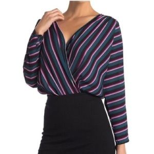 NWOT ASTR the label Quinn stripped bodysuit| Size: Small